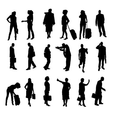 iş adamları Vector silhouettes.