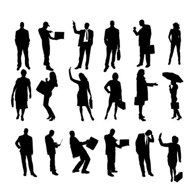iş adamları Vector silhouettes.