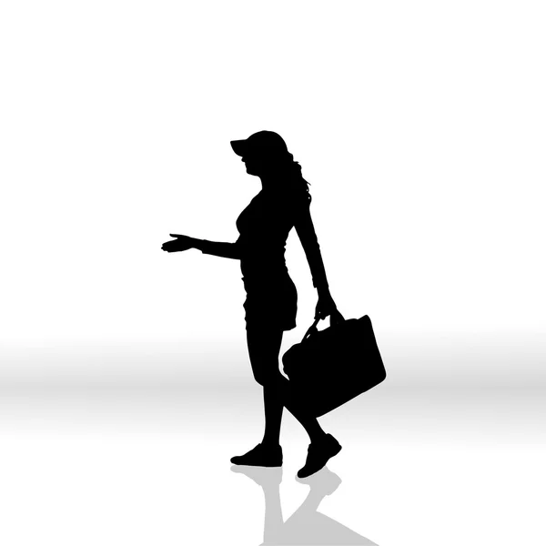 Silhouette vectorielle d'une femme d'affaires . — Image vectorielle
