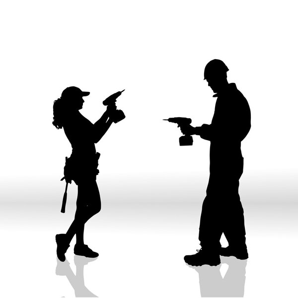 Vector silhouettes of people.