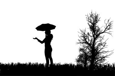 bir insan siluet vektör.