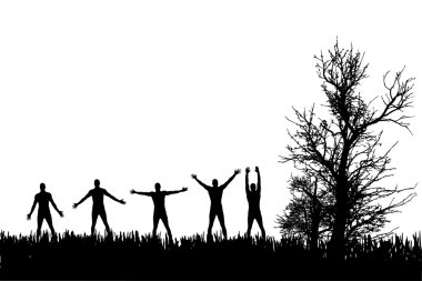 Bir adamın vektör silueti.