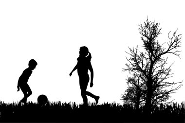 vector silhouet van familie.