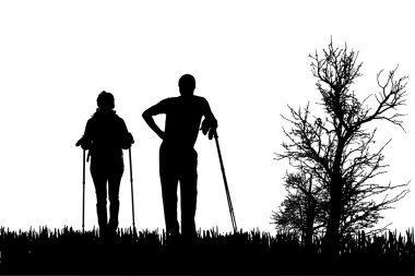 insanların siluet vektör.