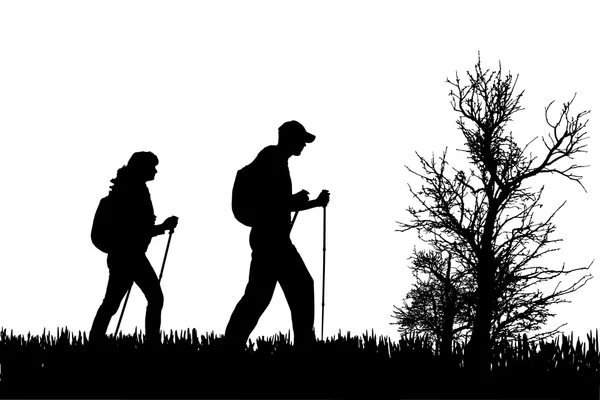 insanların siluet vektör.