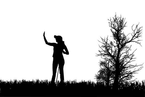 Silhouette vectorielle des personnes . — Image vectorielle