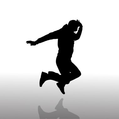 Bir adamın vektör silueti.