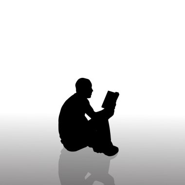 Bir adamın vektör silueti.