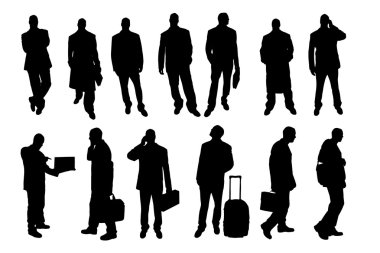 sylwetka wektor biznesmena.