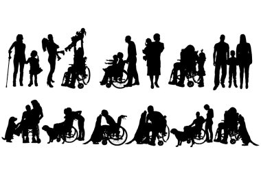 vector silhouet van familie.