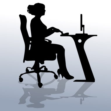 kadının Vector silhouettes.