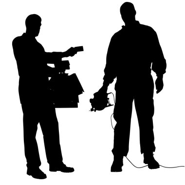 Çift siluet vektör.