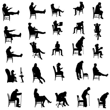 insanların Vector silhouettes.