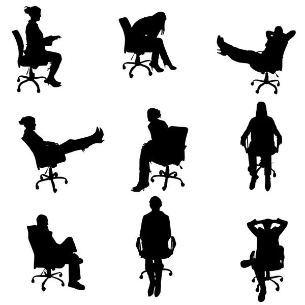 Silhouettes vectorielles des personnes . — Image vectorielle