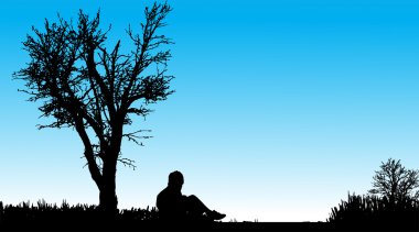 vektör çocuk silüeti.