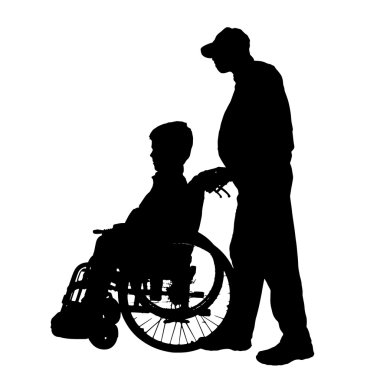 ailesinin bir siluet vektör.