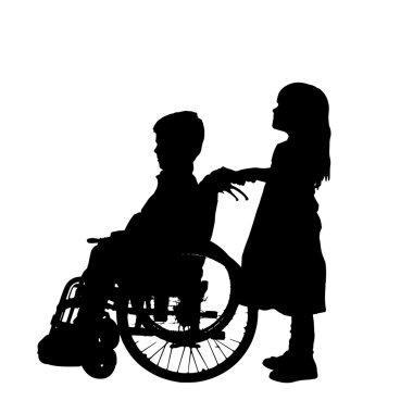 bir çocuğun siluet vektör.