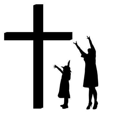 Ailenin vektör siluetleri.