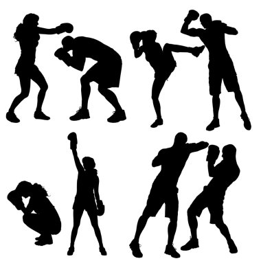 insanların Vector silhouettes.