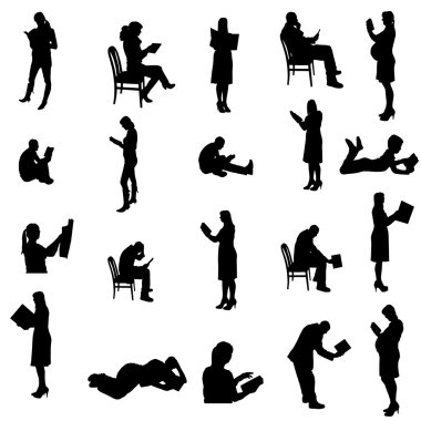 insanların Vector silhouettes.