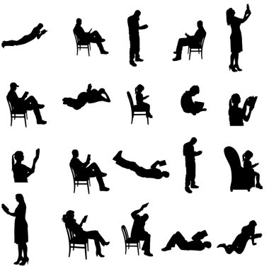 insanların Vector silhouettes.