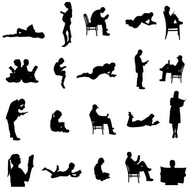insanların Vector silhouettes.