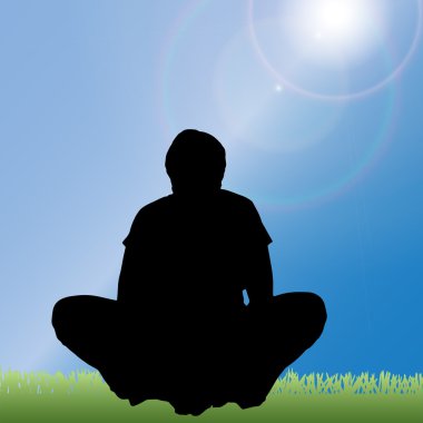 bir kadının siluet vektör.