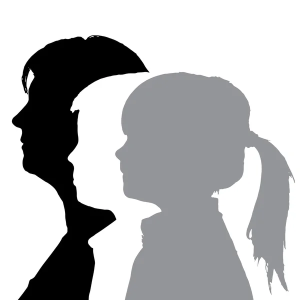 Vector silhouettes aile. — Stok Vektör