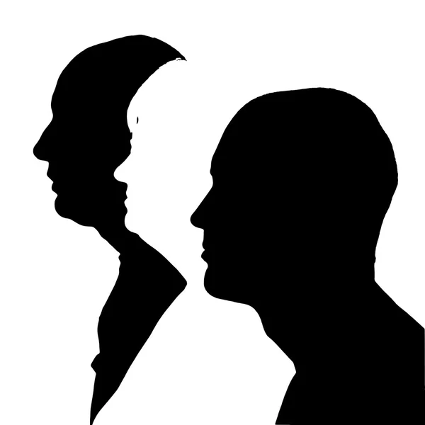 Vector silhouettes insanlar. — Stok Vektör
