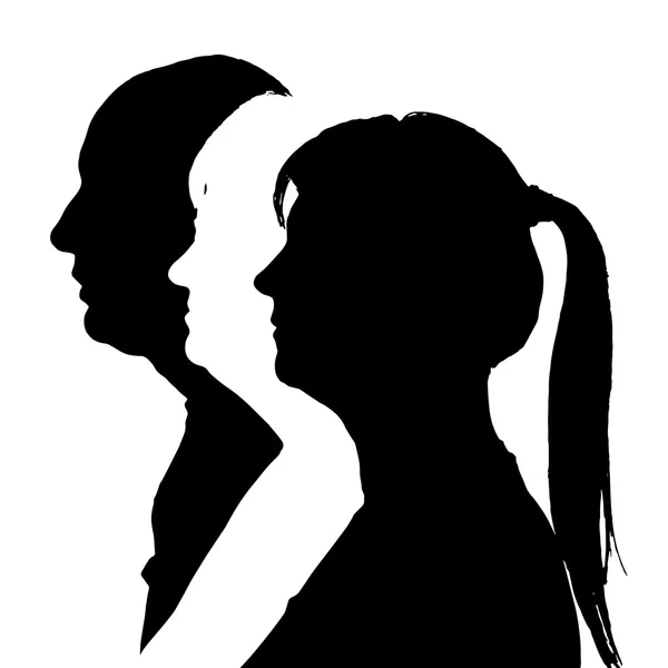 Vector silhouettes people. — Stock Vector