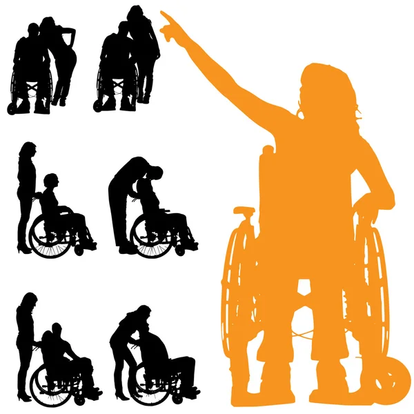 Vector silhouette of a people. — Stock Vector