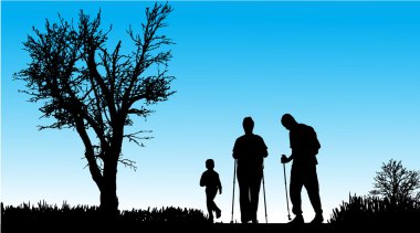 insanların siluet vektör.