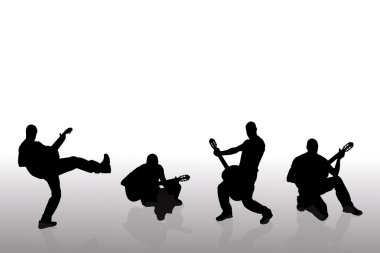 Bir adamın vektör silueti.