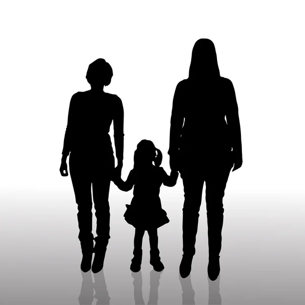 Vektor Silhouette der Familie. — Stockvektor