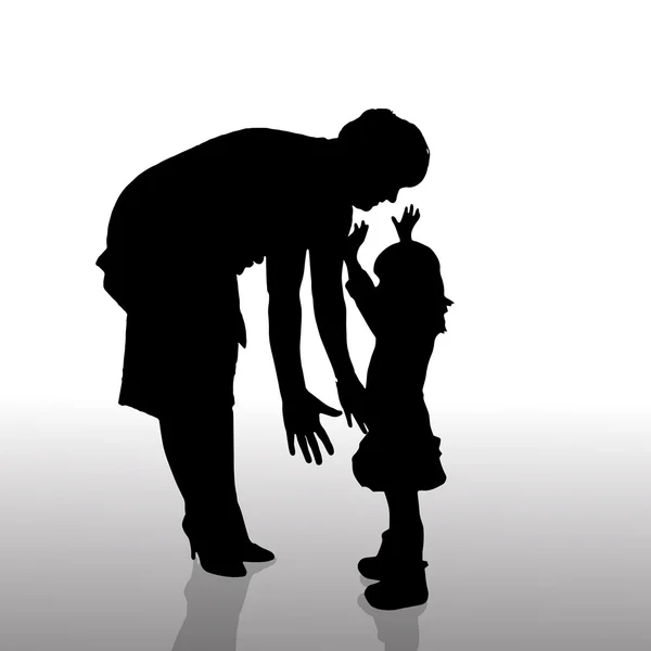 Silhouette vectorielle de la famille . — Image vectorielle