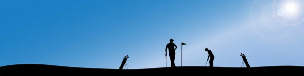 Ludzi gra w golfa — Wektor stockowy