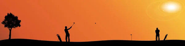 Les gens qui jouent au golf — Image vectorielle