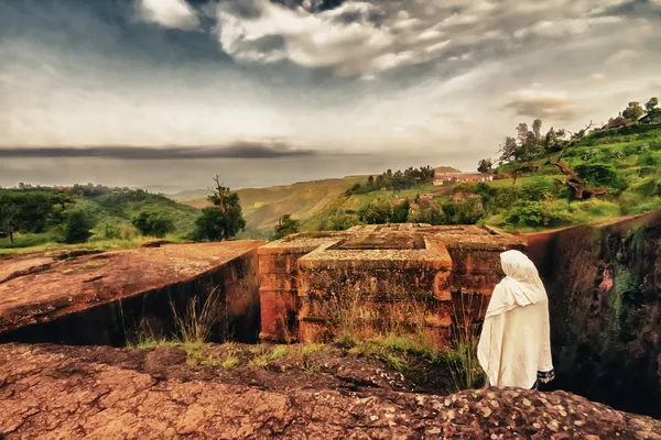 Kyrkan av st george, lalibela, Etiopien — Stockfoto