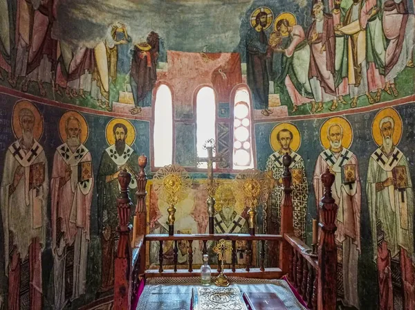 Iglesia Panagia Asinu Erigida 1099 Fue Pintada Con Frescos Mismo — Foto de Stock
