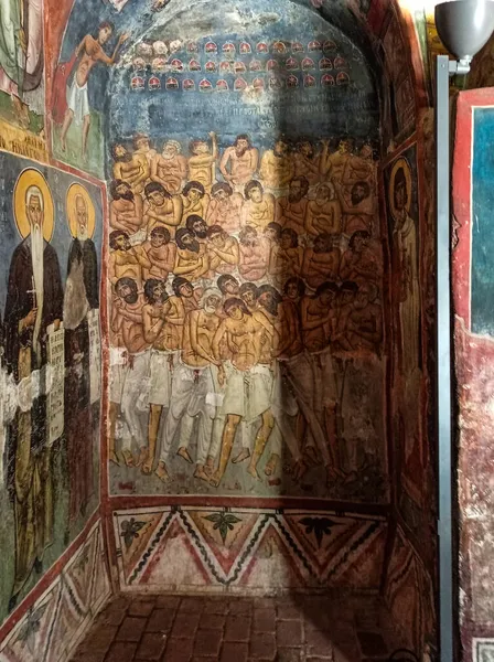 Igreja Panagia Asinu Erguida 1099 Foi Pintada Com Afrescos Mesmo — Fotografia de Stock