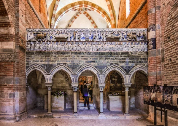 Abadia Vezzolano Notável Complexo Arquitetônico Piemonte Medieval Particular Interesse Partição — Fotografia de Stock