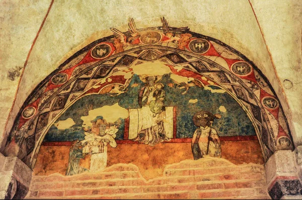 Unikátní Fresky Století Byly Částečně Zachovány Jižní Části Baziliky Která — Stock fotografie