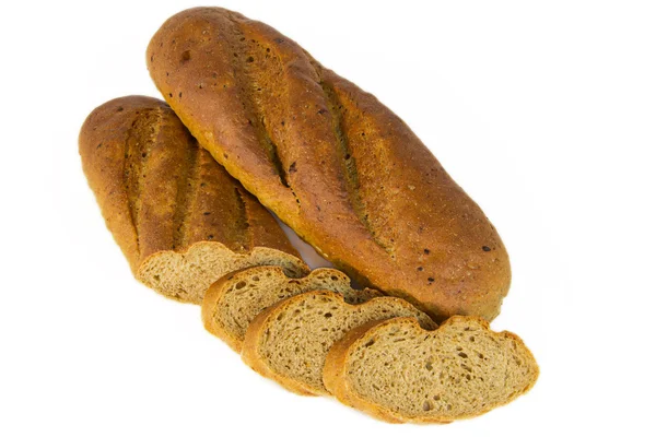 Φραντζόλα του ψωμιού με φέτες piaces — Φωτογραφία Αρχείου