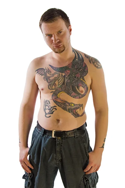 Man with tattooes — Stock Photo, Image