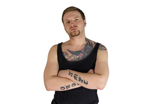 Man met tattooes — Stockfoto