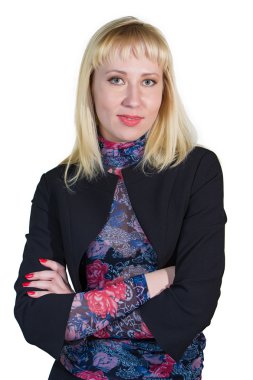 kadın siyah ceketli