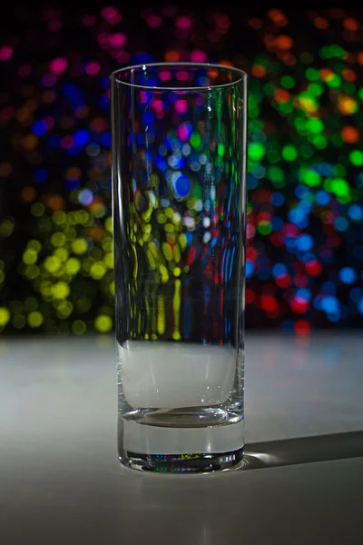 Empty glass with bokeh — Stock Photo, Image