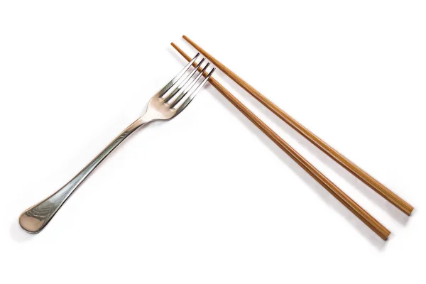 Chopsticks and fork — Stock Photo, Image