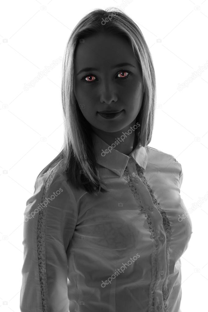 Fantasy woman with red eyes Stock Photo by ©ChrisTefme 41885053
