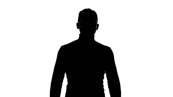 Bild av män siluett med armarna korsade — Stockfoto